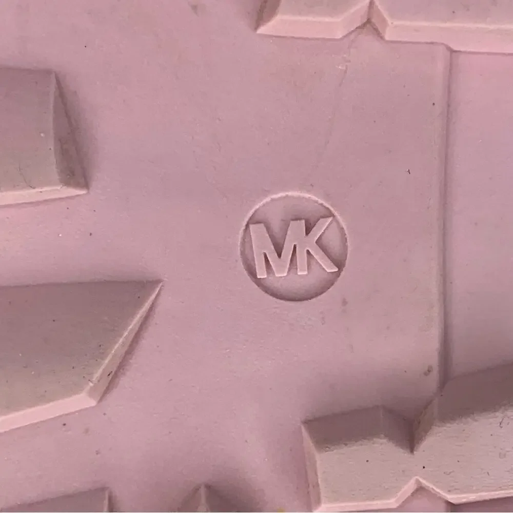 Michael Kors Boots for Girls Light Pink MK Silver Logo Print Side Zipper Size 2